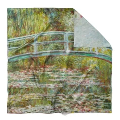 Hot Monet Blooms Double-Sided Square Silk Scarf Scarves & Wraps