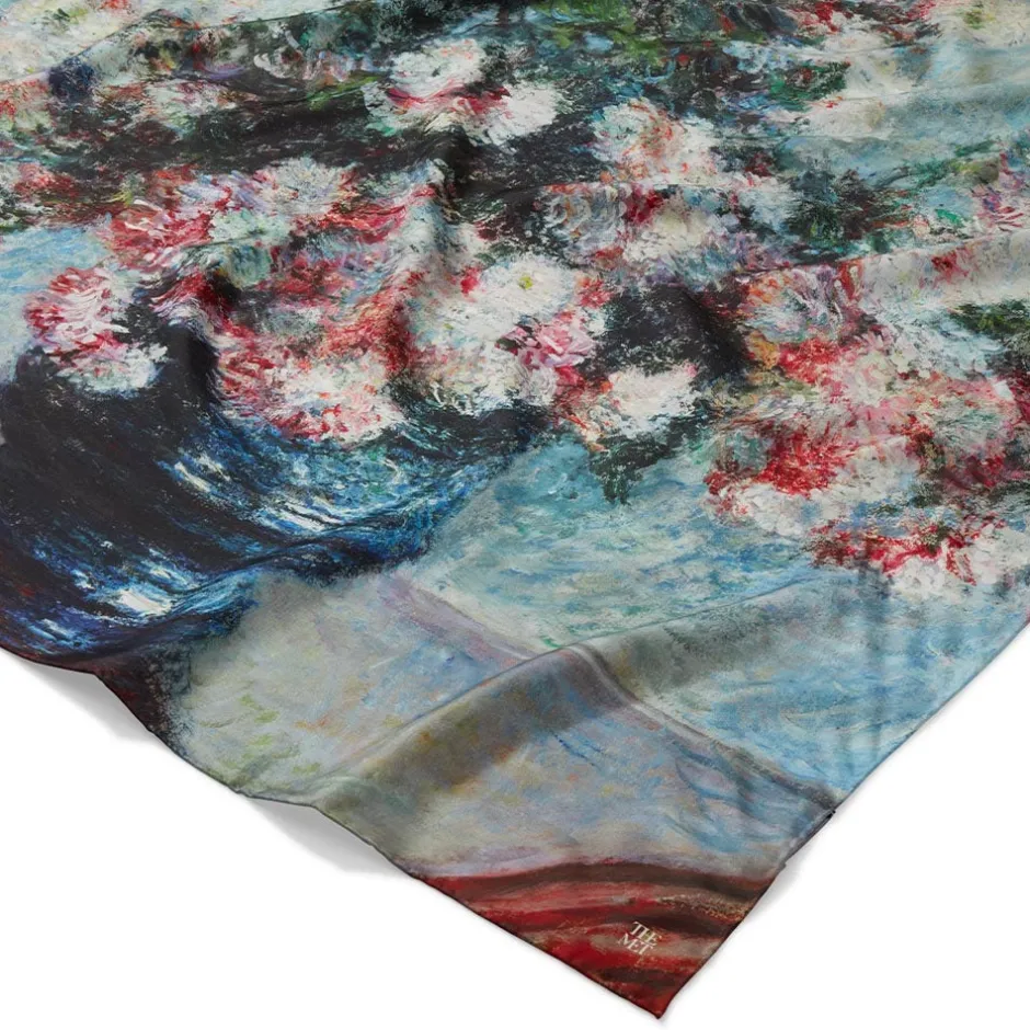 Hot Monet Blooms Double-Sided Square Silk Scarf Scarves & Wraps