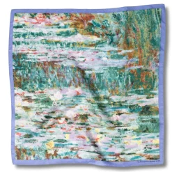 New Monet Bridge and Water Lilies Silk Neckerchief Scarves & Wraps