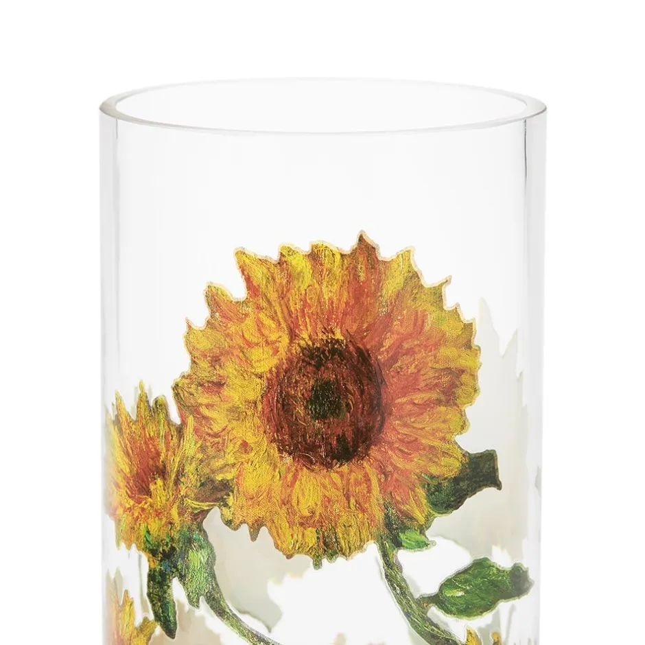 New Monet Sunflowers Glass Vase Tableware|Decorative Accents