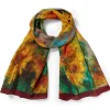 Outlet Monet Sunflowers Oblong Silk Scarf Scarves & Wraps