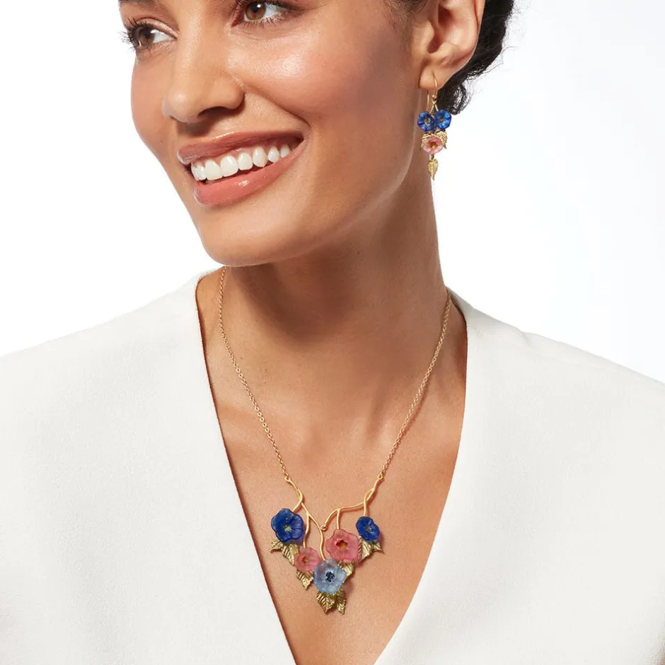 Discount Morning Glories Bib Necklace Necklaces