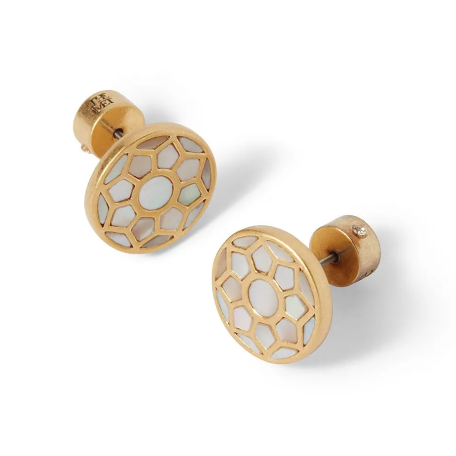 Mother-of-Pearl Mosaic Stud Earrings Earrings