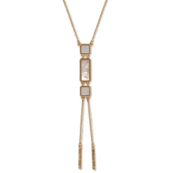 Best Mother-of-Pearl Tile Double Lariat Necklace Necklaces