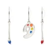 Paintbrush and Palette Drop Earrings Earrings