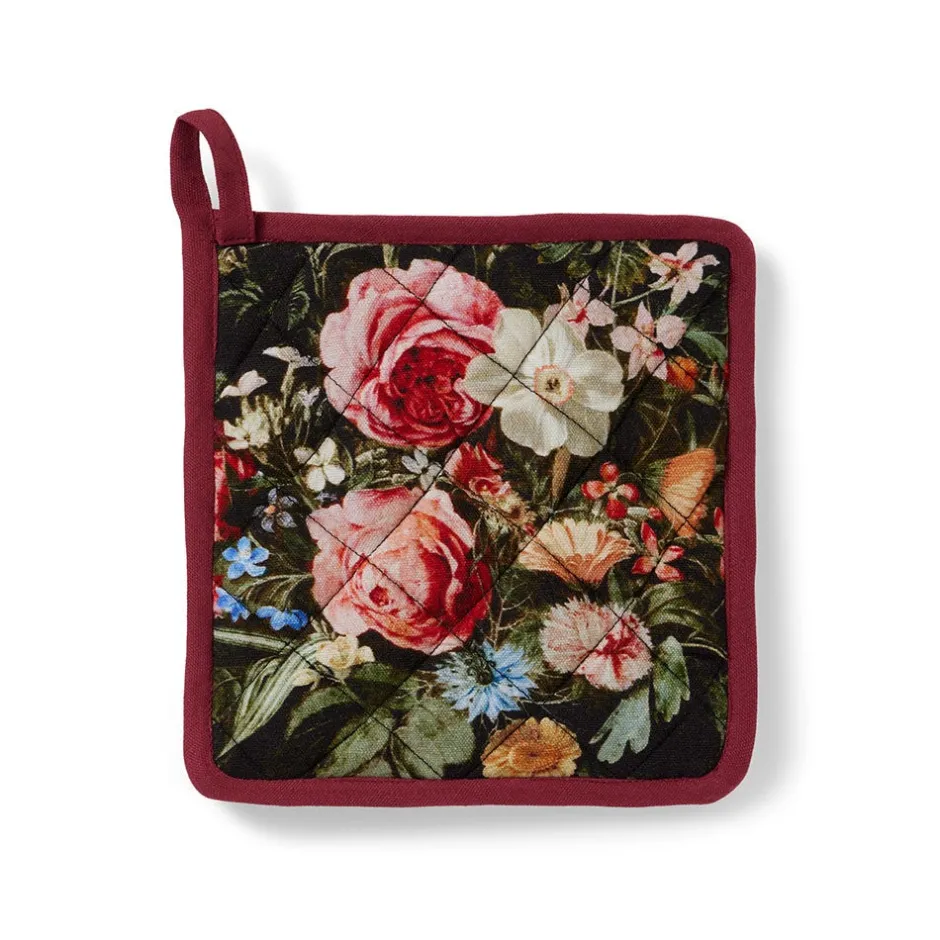 Clearance Peeters Bouquet of Flowers Pot Holder and Oven Mitt Set Tableware