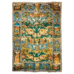 Outlet Persian Pictorial Textile Oversize Oblong Scarf Scarves & Wraps