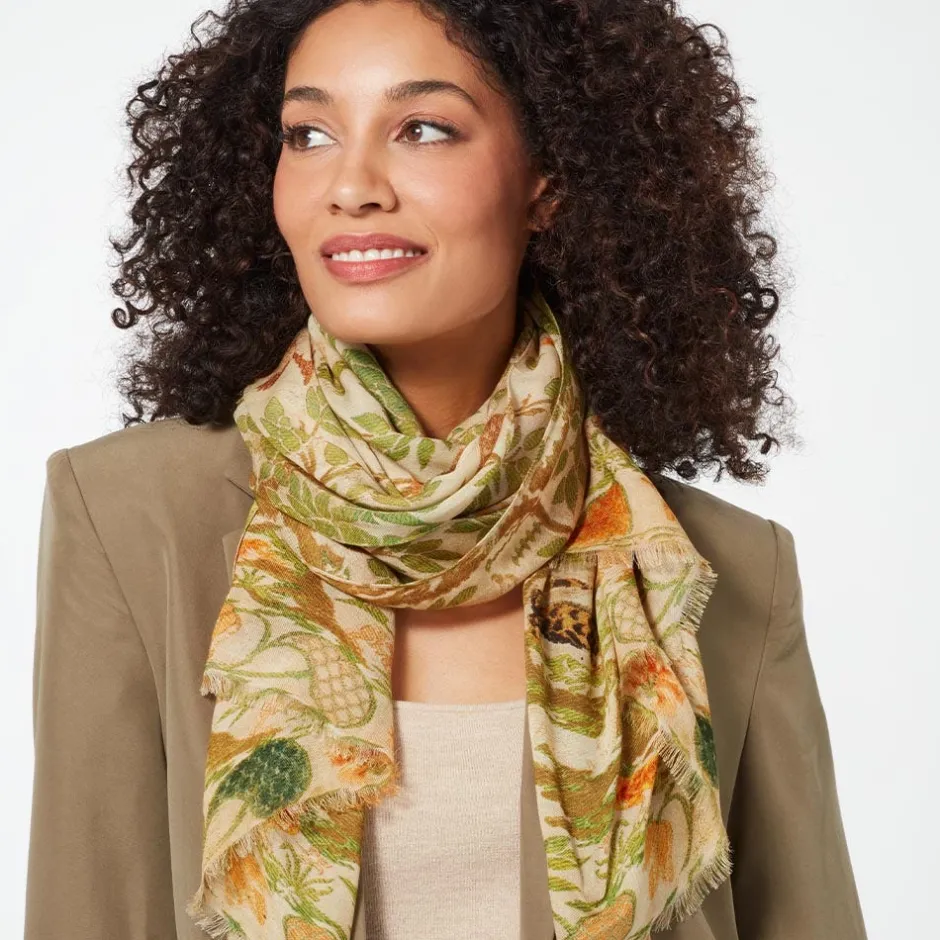 Hot Portuguese Garden Oblong Scarf Scarves & Wraps