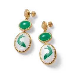 Online Qing Bottle Fish Cameo Drop Earrings Earrings