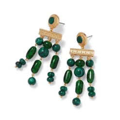 Roman Malachite Chandelier Earrings Earrings