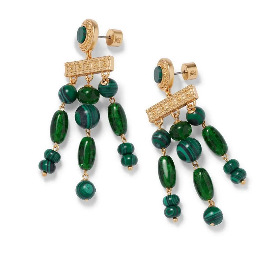 Roman Malachite Chandelier Earrings Earrings