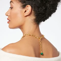 Online Roman Malachite Statement Necklace Necklaces
