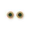 New Roman Malachite Stud Earrings Earrings