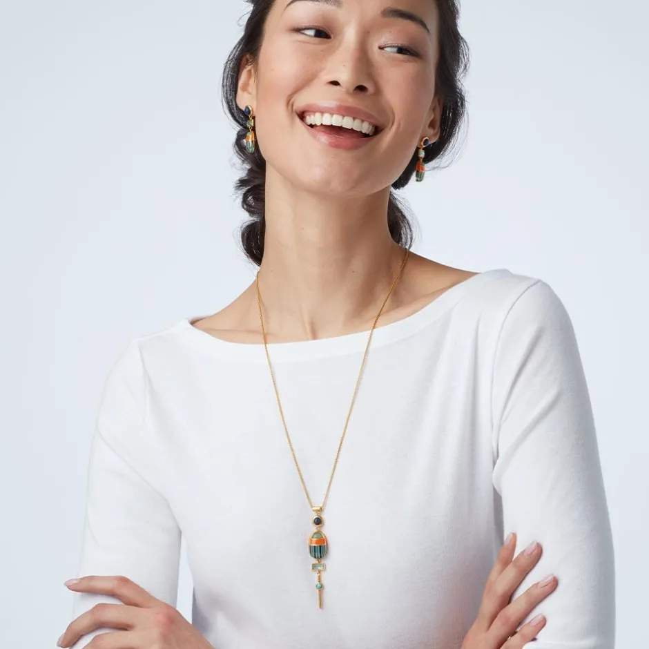 Sale Royal Scarab Lariat Necklace Necklaces