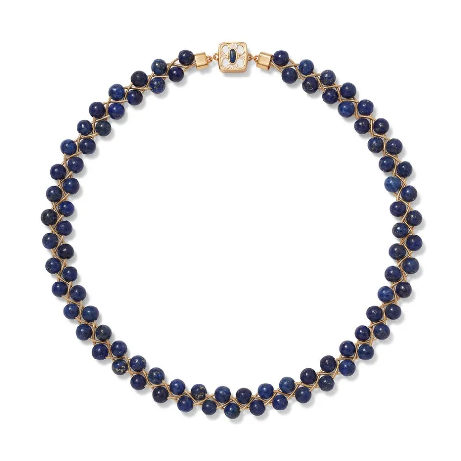 Clearance Spanish Baldric Lapis Braided Necklace Necklaces