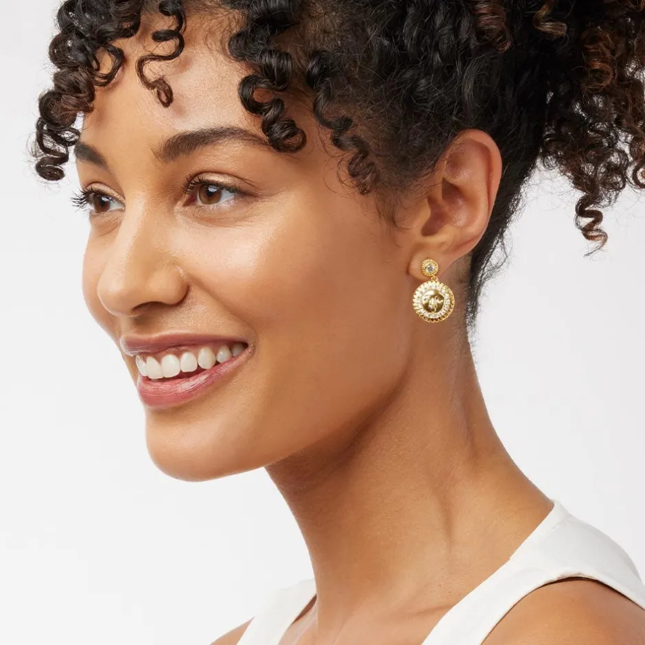 Hot Spanish Day and Night Magnifier Pendant Necklace and Moon Drop Earrings Set Jewelry Sets