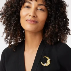 Online Spanish Day and Night Moon Brooch Pins & Brooches