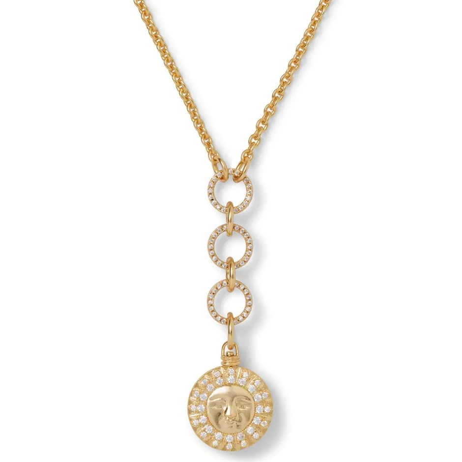 Sale Spanish Day and Night Reversible Lariat Pendant Necklace Necklaces