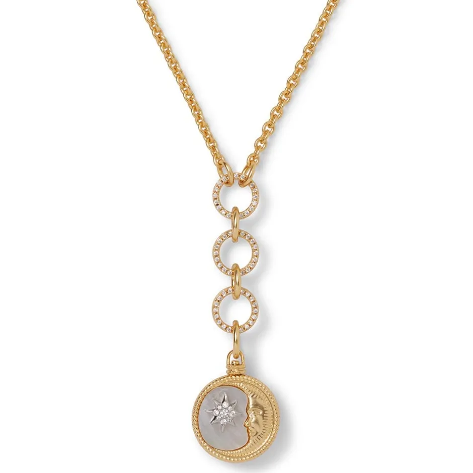Sale Spanish Day and Night Reversible Lariat Pendant Necklace Necklaces