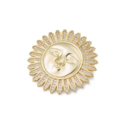 Spanish Day and Night Sun Brooch Pins & Brooches