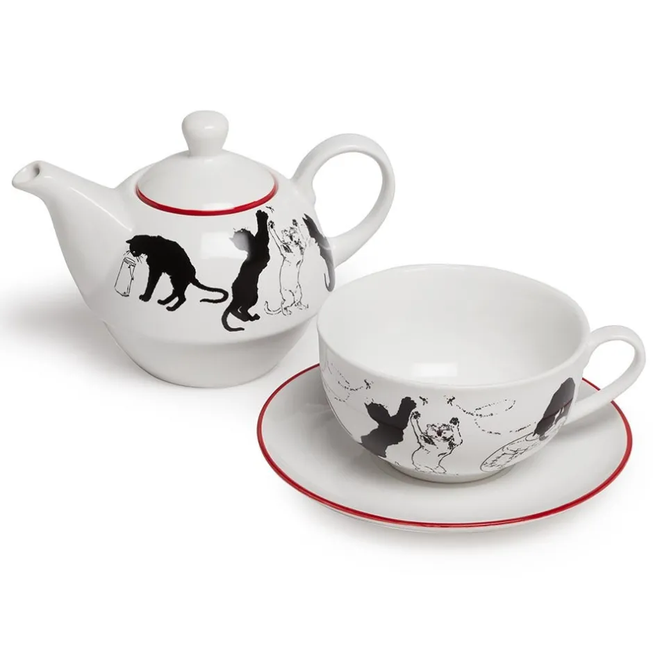 Sale Steinlen Cats Tea-for-One Set Tableware