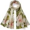 Outlet Studies of Magnolias Oblong Silk Scarf Scarves & Wraps