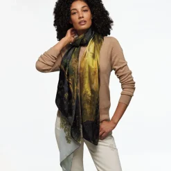 New Sublime Landscapes Durand Oversize Oblong Silk Scarf Scarves & Wraps