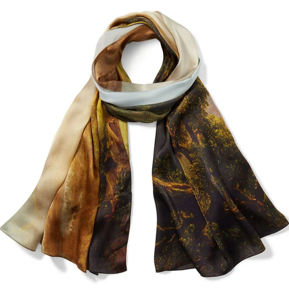 New Sublime Landscapes Durand Oversize Oblong Silk Scarf Scarves & Wraps