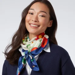 New The Met Cloisters Garden Square Silk Scarf Scarves & Wraps