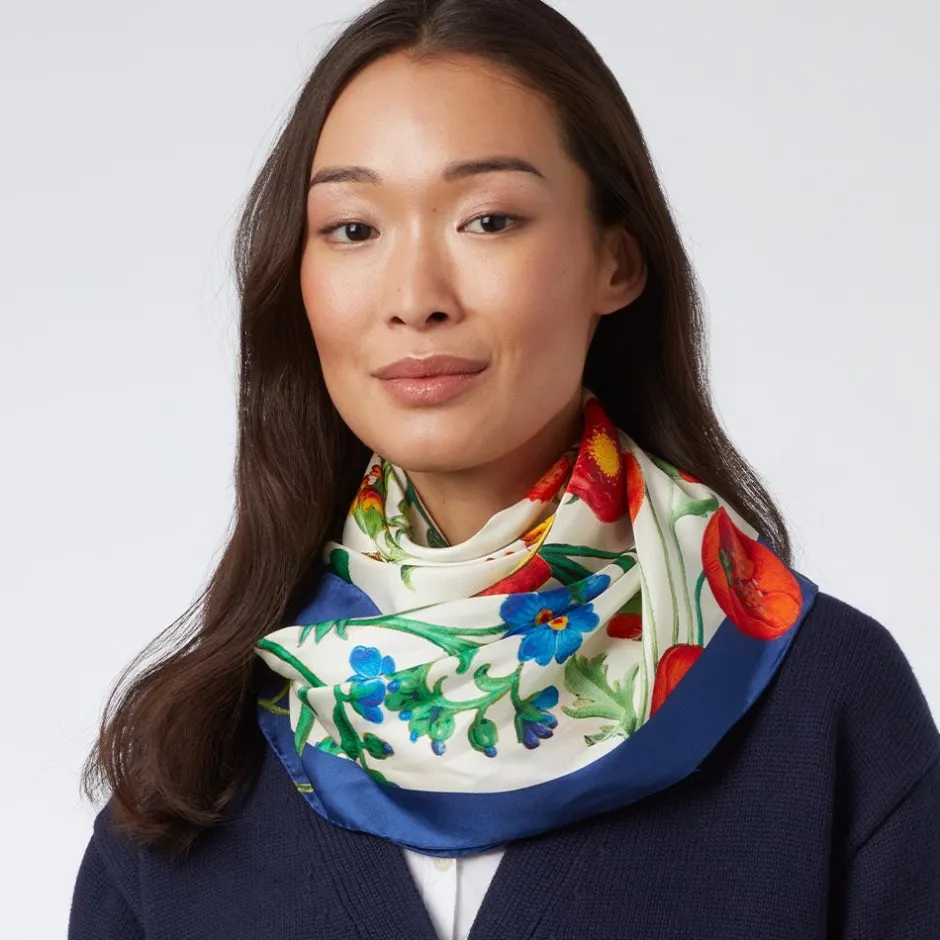 New The Met Cloisters Garden Square Silk Scarf Scarves & Wraps