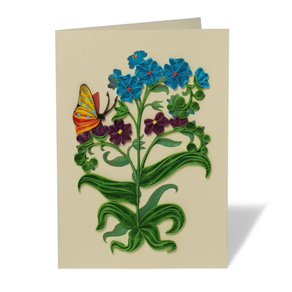 Clearance The Met Cloisters Garden Forget-Me-Not Quilled Card Notecards & Correspondence