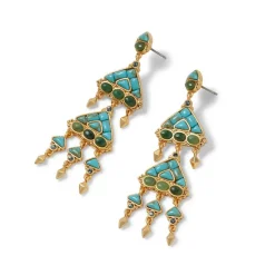 Hot Tibetan Mandala Fringe Drop Earrings Earrings