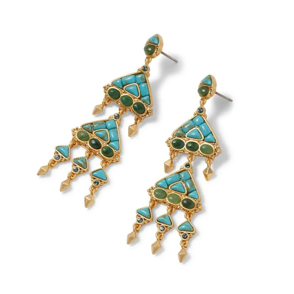 Hot Tibetan Mandala Fringe Drop Earrings Earrings