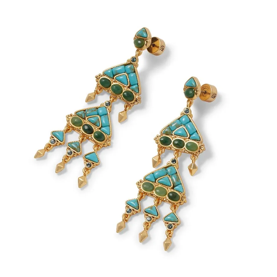 Hot Tibetan Mandala Fringe Drop Earrings Earrings