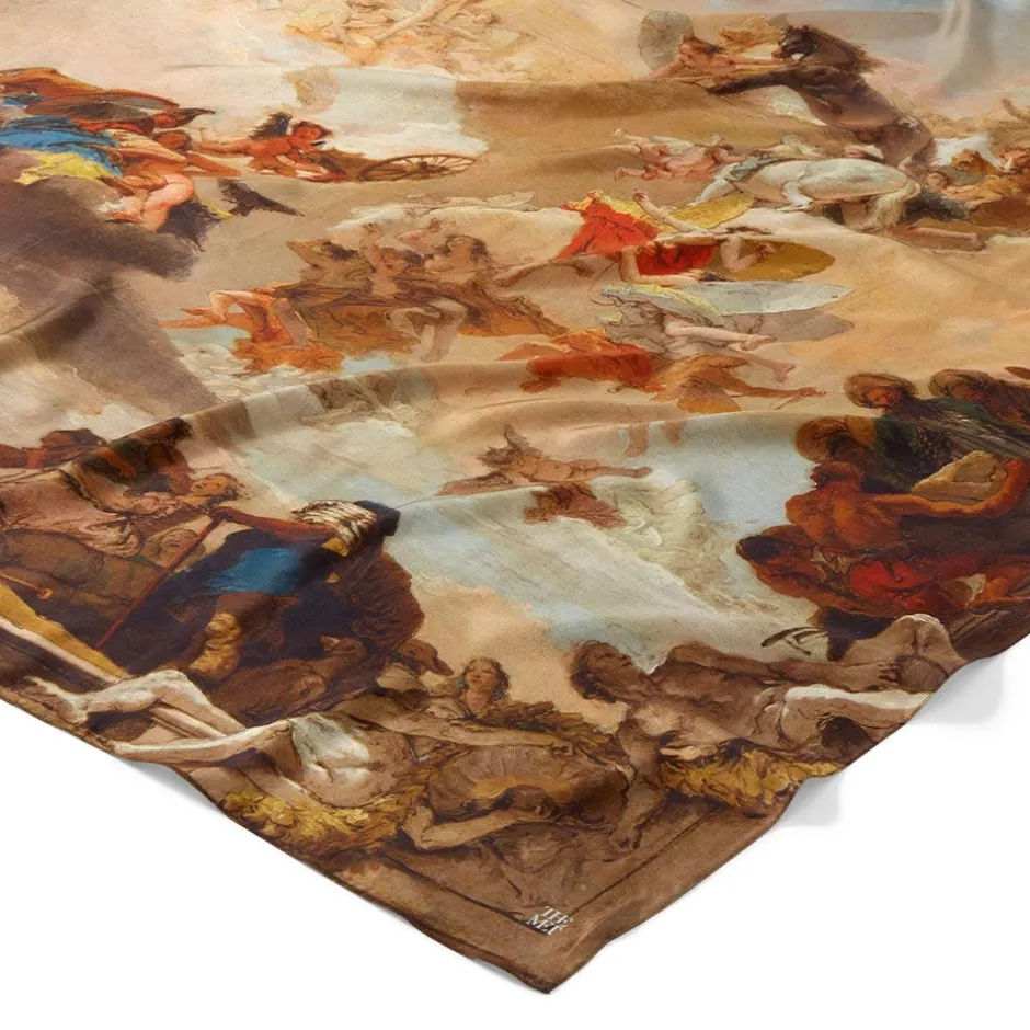 Clearance Tiepolo Allegory of the Planets and Continents Oversize Unisex Oblong Silk Scarf Scarves & Wraps