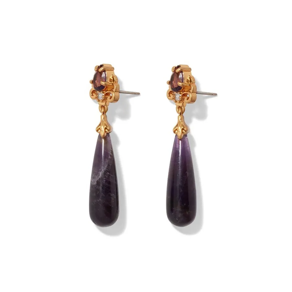 Best Turkish Amethyst Drop Earrings Earrings