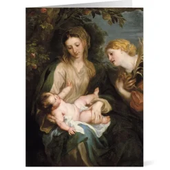 Discount Van Dyck: Virgin and Child with Saint Catherine of Alexandria Holiday Cards Holiday Cards