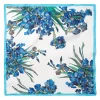 Online Van Gogh Iris Motif Silk Neckerchief Scarves & Wraps