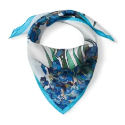 Online Van Gogh Iris Motif Silk Neckerchief Scarves & Wraps