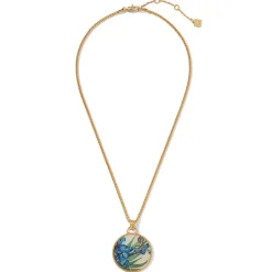 Van Gogh Irises Enamel Pendant Necklace Necklaces