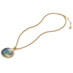 Van Gogh Irises Enamel Pendant Necklace Necklaces
