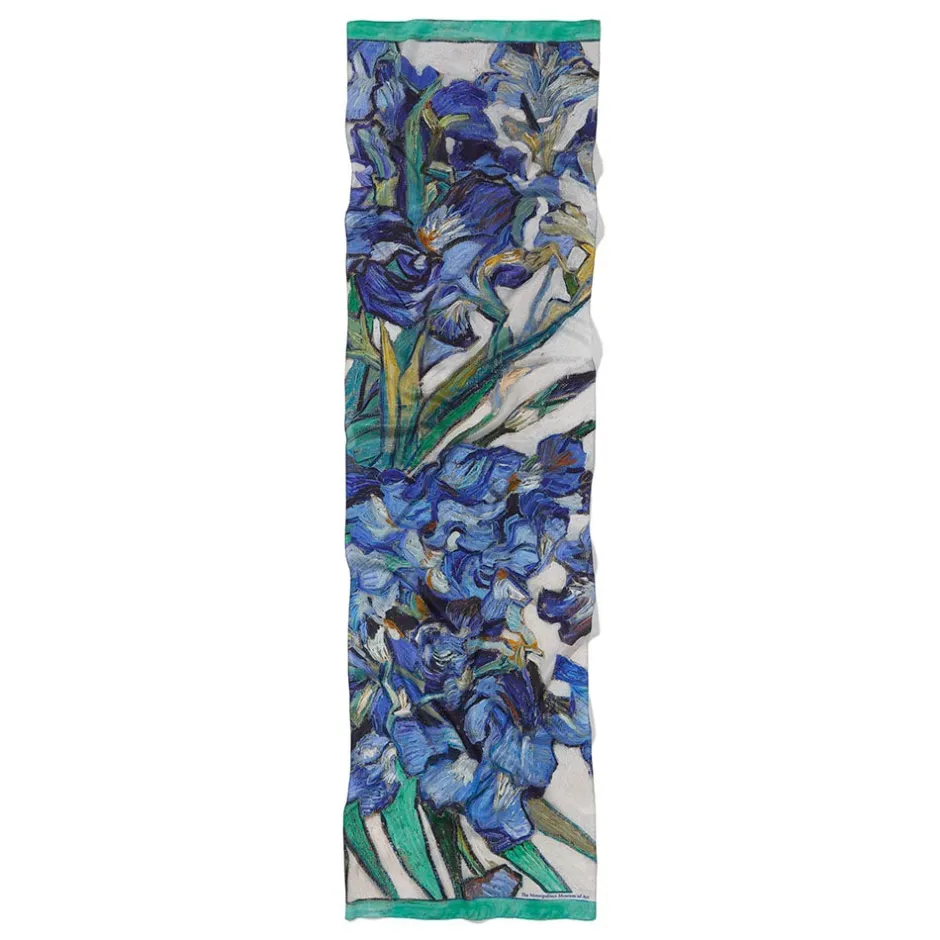 Outlet Van Gogh Irises Oblong Silk Scarf Scarves & Wraps