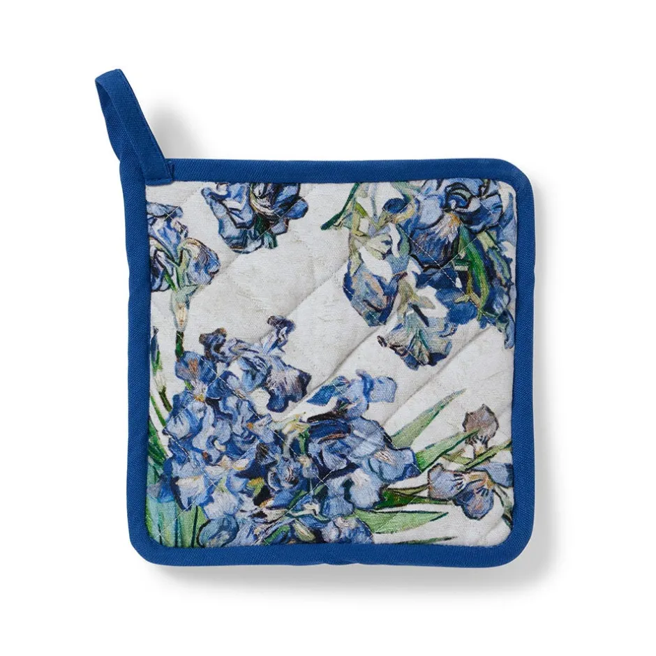 Sale Van Gogh Irises Pot Holder and Oven Mitt Set Tableware