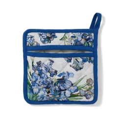 Sale Van Gogh Irises Pot Holder and Oven Mitt Set Tableware