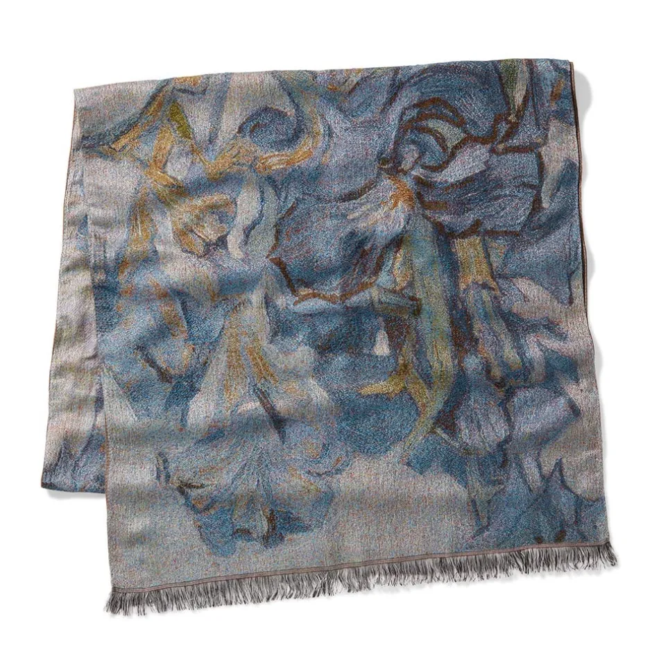 Clearance Van Gogh Irises Wool-Blend Shawl Scarves & Wraps