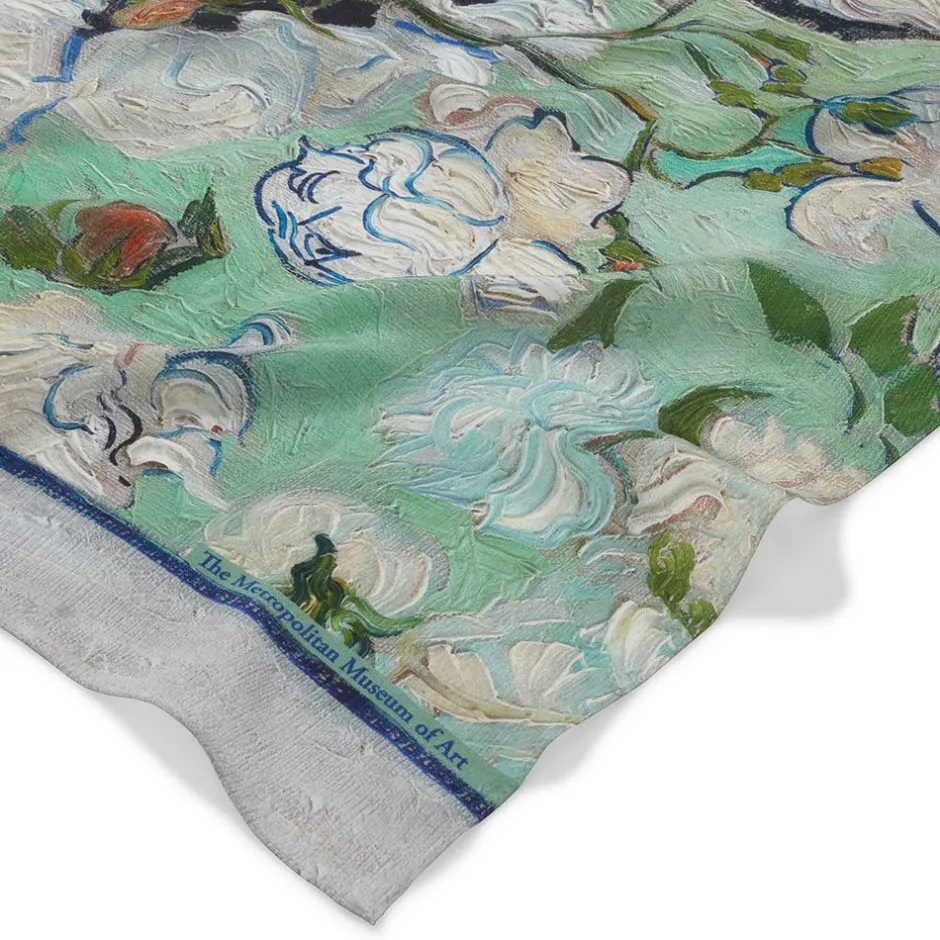 Online Van Gogh Roses Oblong Silk Scarf Scarves & Wraps