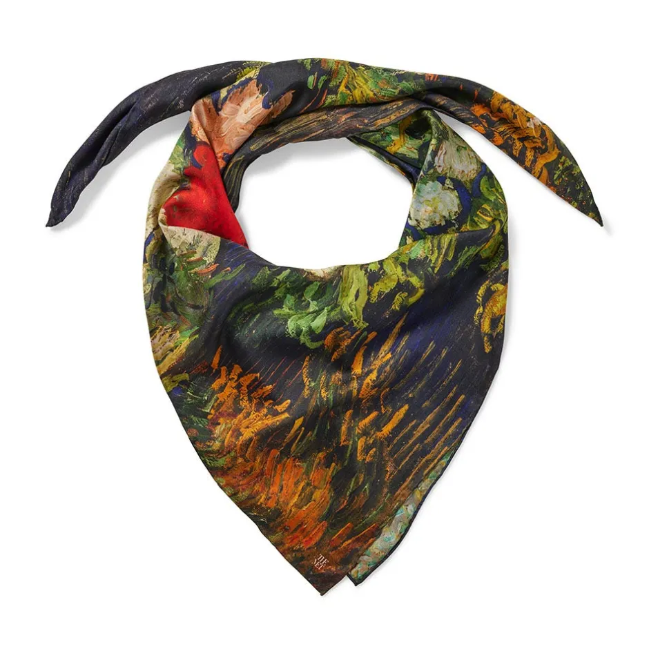 Discount Van Gogh Stylized Nature Double-Sided Square Silk Scarf Scarves & Wraps