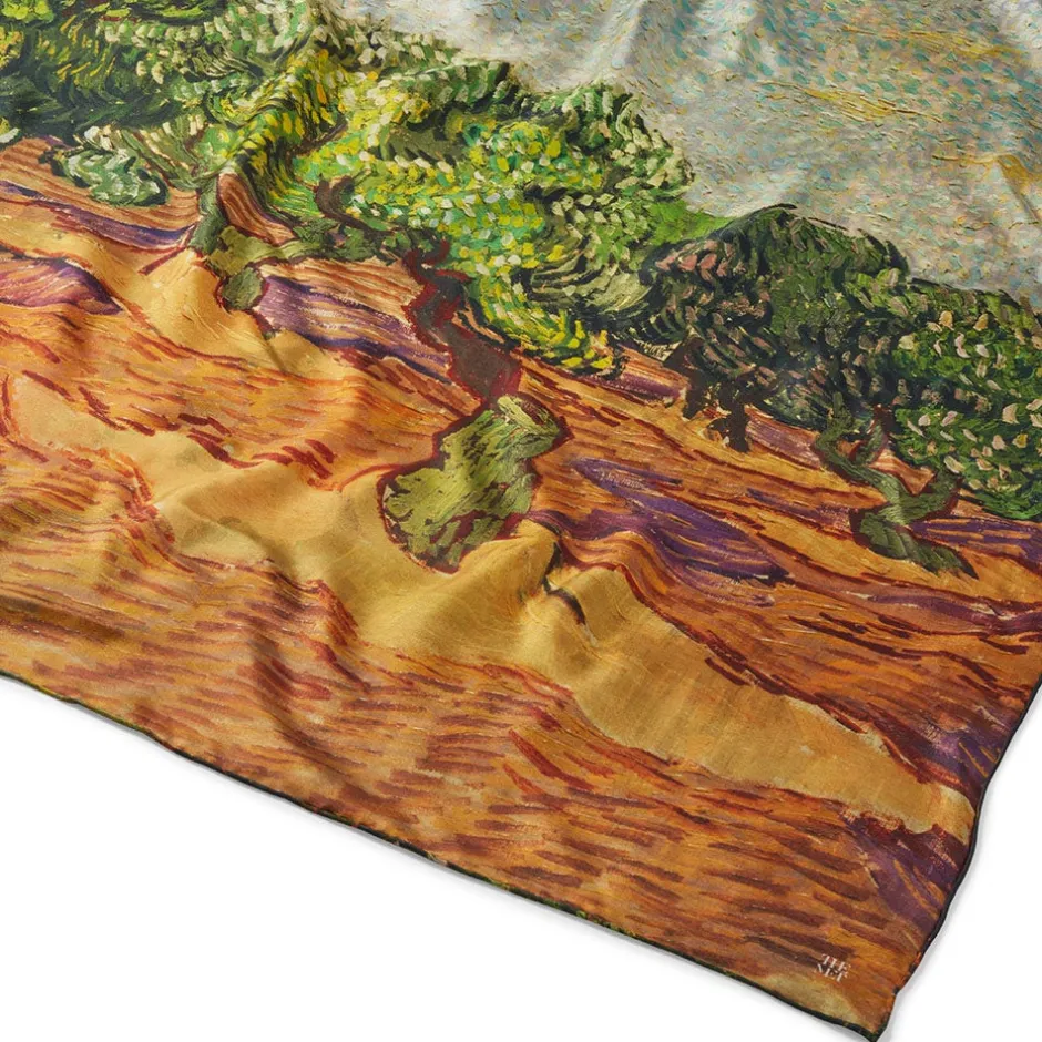 Discount Van Gogh Stylized Nature Double-Sided Square Silk Scarf Scarves & Wraps