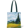 Outlet Van Gogh Wheat Field with Cypresses Tote Bags