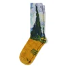 Hot Van Gogh Wheat Field with Cypresses Men's Socks Small Accessories